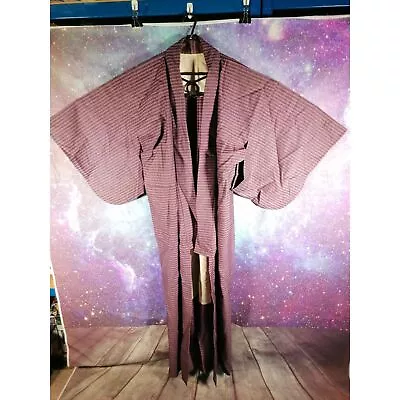 £29.99 • Buy Vintage Japanese Purple Hitoe Kimono Retro Yukata