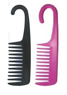 2x Large Salon Hairdressing Shower Comb Wide Tooth Detangler Wet Hair Brush Comb • £2.99