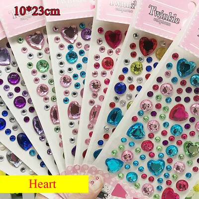 Face Gems Adhesive Flower Heart Face Jewel Festival Rave Party Body Make Up • £1.38