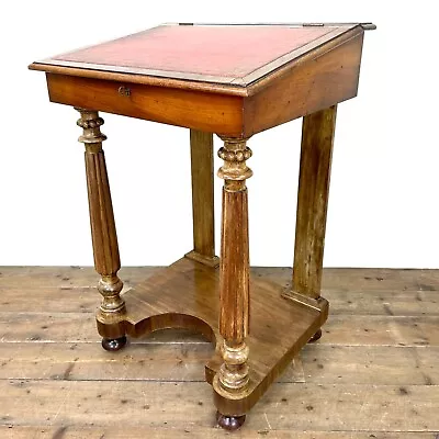 Antique Victorian Mahogany Davenport Writing Desk (M-3049)  • £395