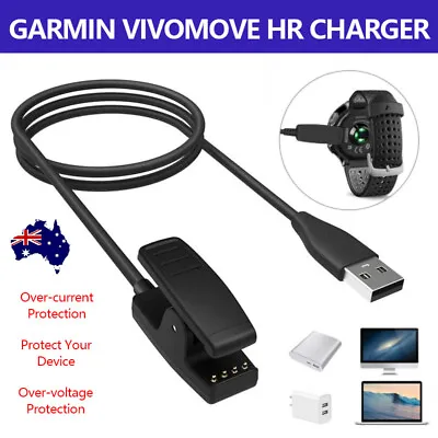 USB Charging CABLE Clip Charger Cord For Garmin Forerunner 235 735XT Vivomove HR • $9.35