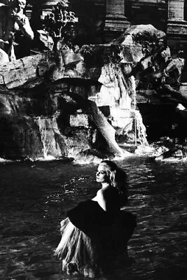 Anita Ekberg In La Dolce Vita Iconic In Trevi Fountain Rome 24x36 Poster • $29.99