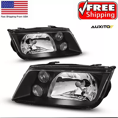 Black Headlights Fits 1999-2005 Volkswagen VW Jetta Bora MK4 W/ Fog Lamps Pair • $86.99