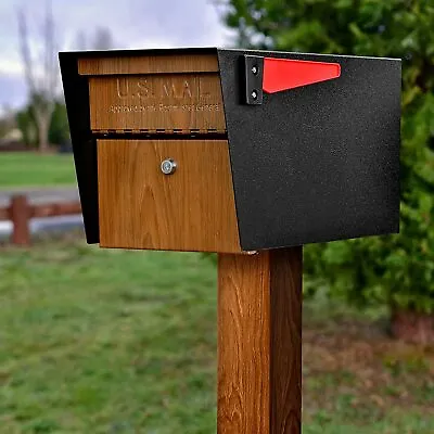 $139.99 • Buy New Mail Boss Mail Manager Curbside Wood Grain Locking Security Mailbox
