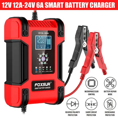 Car Battery Charger 12V/24V Smart Automatic Charger Maintainer Trickle Charger • $17.59