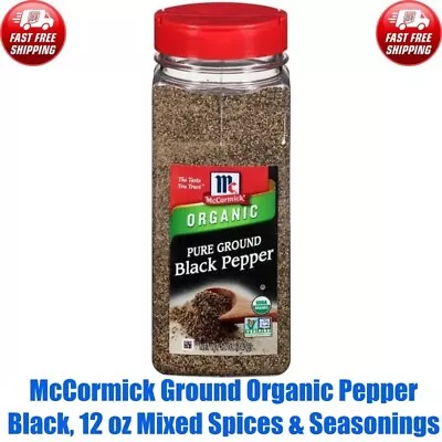 McCormick Ground Organic Pepper Black 12 Oz Mixed Spices & Seasonings • $9.26