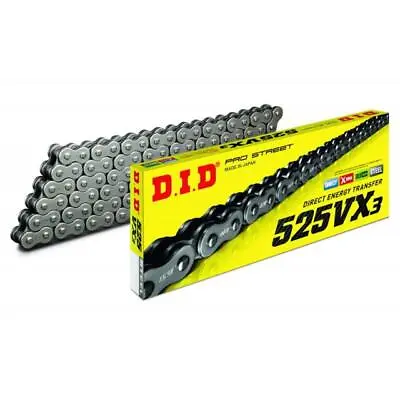 DID Heavy Duty X-Ring Motorcycle Chain 525VX 525 VX / 122 L LINKS • $101.02