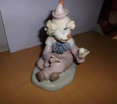 Lladro Nao : Hand Made In Spain From 1988 : Clown Figurine • £4.95