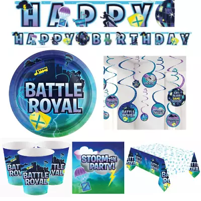 Fortnite Party Battle Royal Party Supplies Fortnite Gaming Tableware Decorations • £5.29