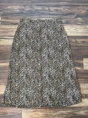 Vintage 90s Y2K Slinky Maxi Skirt Size 2X Animal Cheetah Print Pull On Floor • $14.99