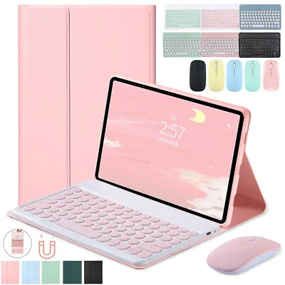 Bluetooth Keyboard Case Mouse For Samsung Galaxy Tab S6 Lite 10.4  A8 A7 Tablet • £19.99