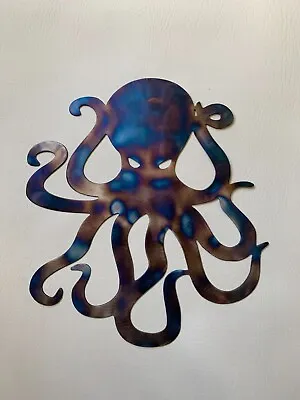 Octopus Ocean Life Animal Metal Wall Art 2 Colours & Sizes • £24.99