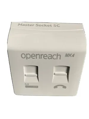 BT Openreach Telephone Master Socket NTE5c MK2 & VDSL/ADSL Faceplate MK4 • £5.99