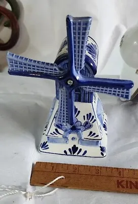 Royal Delft Windmill Church Figurine.  Hand Painted.  Made In Holland • $26