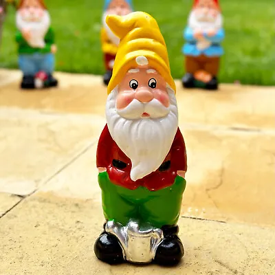 Garden Gnome Ornaments 30cm Stoneware Coloured Dwarfs Patio Outdoor Sculptures • £12