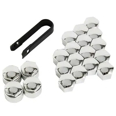 20pcs 17mm Chrome Alloy Wheel Nut Bolt Covers Caps Key Universal For Any Car· • $12.49