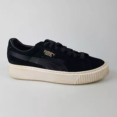 $33.74 • Buy Women's PUMA 'Suede Platform' Sz 8 US Shoes Black Gold Ladies | 3+ Extra 10% Off