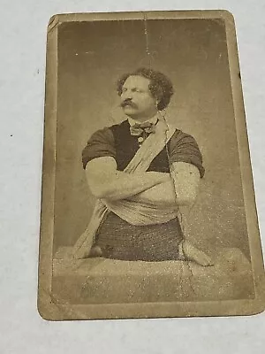 Vtg 1880’s CDV  Eli Bowen Circus Sideshow  Legless Wonder Normans Museum Photo • $125.09