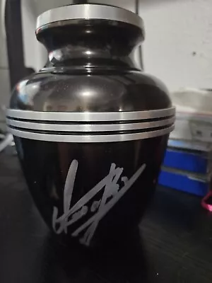 Undertaker Autographed Urn JSA Witness & Fiterman Sports CoA. Black/Silver • £289.54