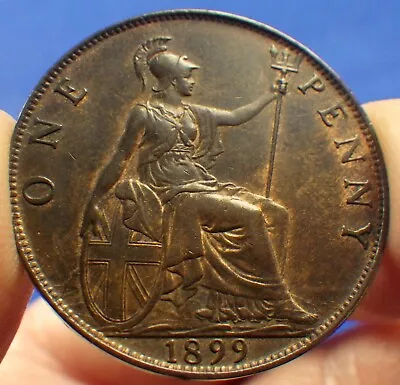 Queen Victoria 1899 Penny GVF Traces Of Lustre - Jwhitt60 Coins • £4.85