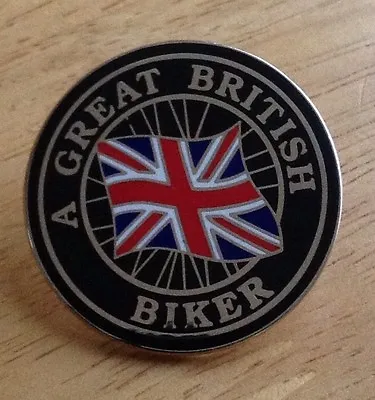 A Great British Biker Enamel Pin Badge Motorcycle Ace Cafe Mcc Rally Welsh • £3.50