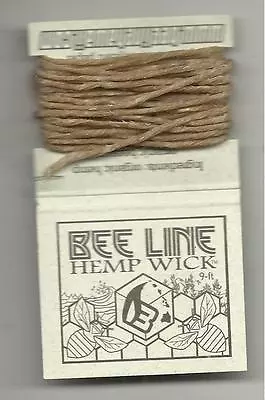 $2.49 • Buy Bee Line Organic Hemp Wick 9 Feet' Beeline Regular 100% Organic 