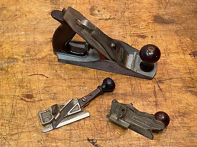 $100 • Buy Vintage Carpenters Planes - Set Of 3 - Includes Side Rabbet Planes