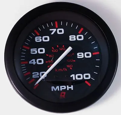 New Teleflex Mercury Quicksilver Red 100 MPH Bass Boat Speedometer Gauge Speedo • $39.99