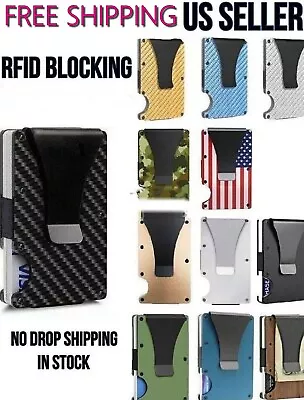 Men's RFID Blocking Money Clip Minimalist Slim Card Holder • $10.48