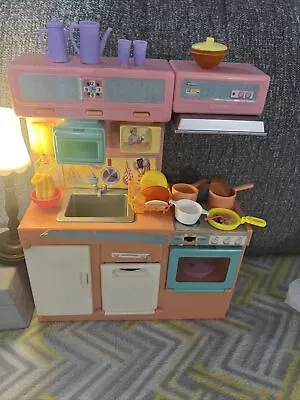 Vintage 1991 Meritus Barbie Kitchen Interactive Set - Not Working • $35