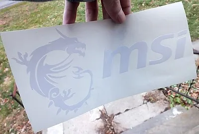 White MSI W/ Dragon Vinyl Decal Sticker Wall Truck Car Computer Laptop Case Mod • $10