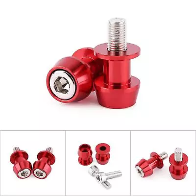 8mm Red Motorcycle CNC Aluminium Alloy Swing Arm Spool Sliders Stand Swingarm⁺ • $9.39