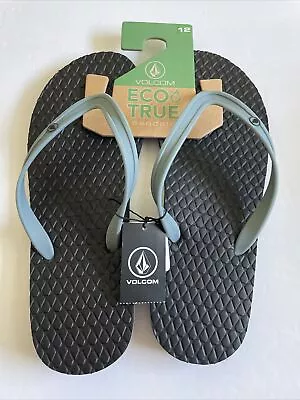 New Volcom Street Style Designer Mens Beach Pool Casual Eco Flip Flops Size 12 • $24.99