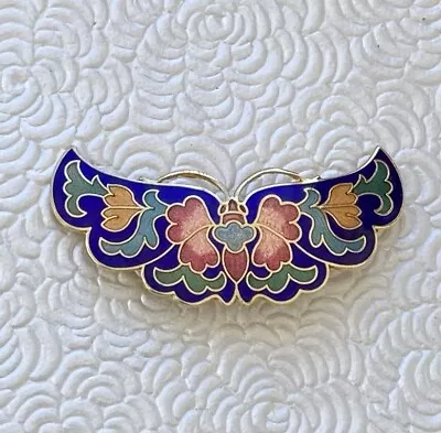 Vintage Cloisonne  Butterfly Brooch Enamel On Metal • $14.98