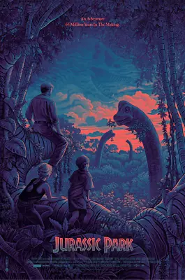 JURASSIC PARK Variant By C.A. Martin X/150 24x36 • $149.99