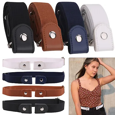 New Buckle Free Elastic Invisible Belt No Bulge Hassle Waistband For Men Women • £3.79