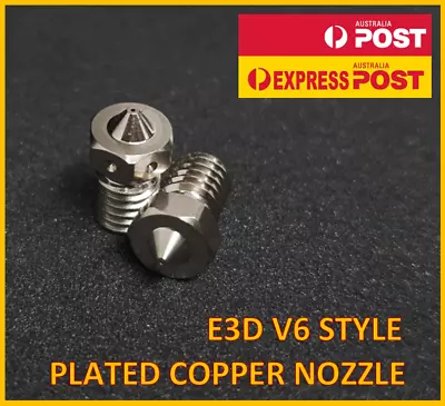 V6 E3D Compatible Nozzle Hardened High Temp Plated Copper 0.4mm 1.75mm Upgrade • $17.95
