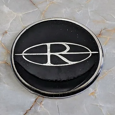 $30 • Buy Black And Chrome Riviera Wire Wheel Chips Emblems Set Of 4 Size 2.25in.