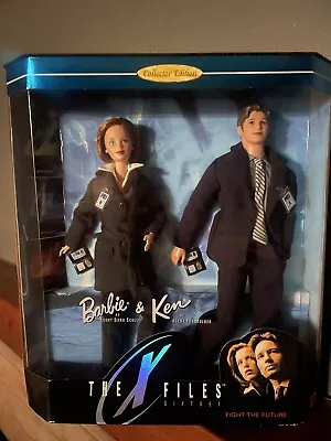 1998 Barbie & Ken As Scully & Mulder The X-Files Collector Edition Doll Set • $45