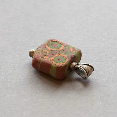 Handmade Silver Jewelry Pendant With Authentic Glass Bead From Antique Persia • $225