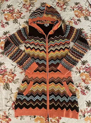 Missoni X Target Sweater Zigzag Chevron Full Zip Hoodie Cardigan XL  (runs S M) • $15