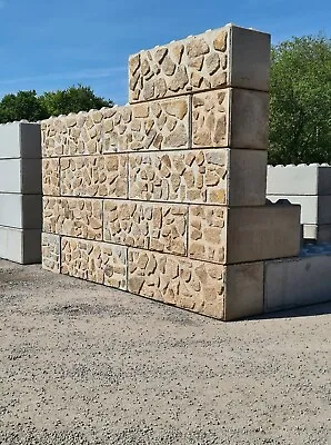 £135 • Buy Interlocking Stone Facing & Plain Concrete Blocks In Various Sizes