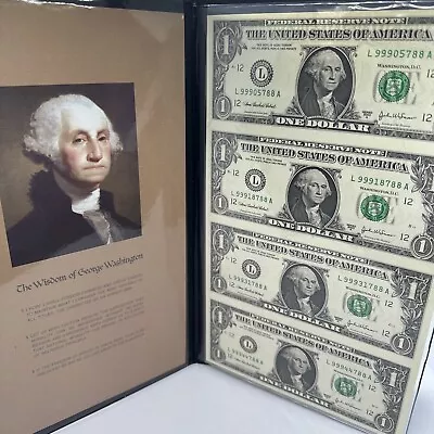 2003 A $1 Bills Uncut Sheet World Reserve Monetary Exchange In Book  • $30