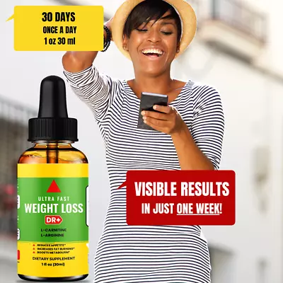 Fast Weight Loss Drops Metabolism Booster Appetite Suppressant Fat Burner 1 Oz • $14.90