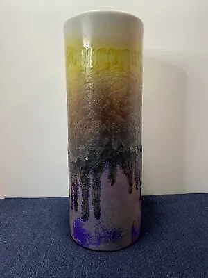 Rare Large Marcello Fantoni Italian Art Pottery Vase Drip Glaze 13” Tall Coke 1 • $350