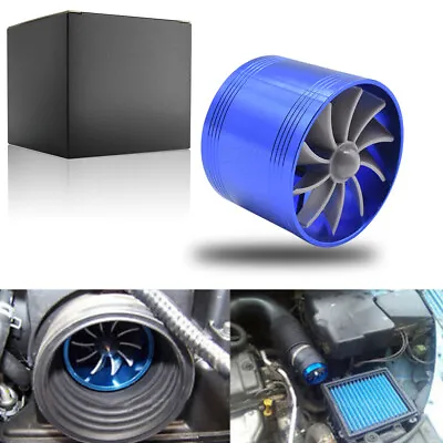 Blue Turbonator Short Ram Cold Air Intake Fuel Gas Saver Single Fan For Honda • $12.99