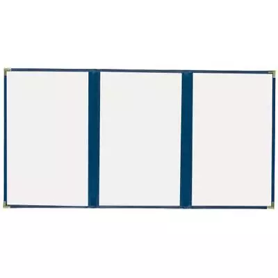 KNG - 3979BLUGLD - 8 1/2 In X 14 In Triple Blue And Gold Menu Cover • $35.78