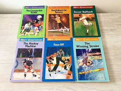 Lot Of 3 Matt Christopher Books Football Hockey Soccer Swimming • $17.99
