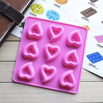 £3.99 • Buy Silicone Donuts Heart  Mould Chocolate Fondant Tray Icing  Moulds Ice Cube Jelly