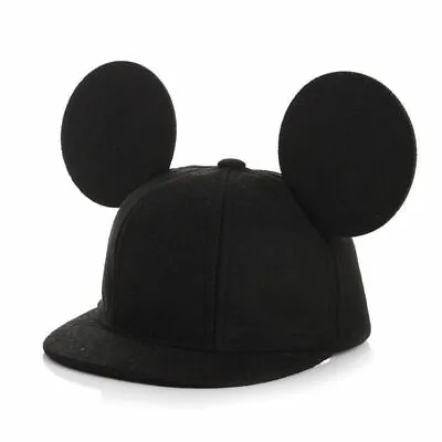 Kids & Adult Mickey Mouse Ears Snapback Hats Hip-Hop Baseball Caps Real Wool Hat • £6